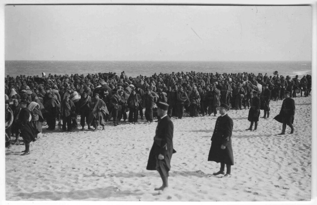 Spanish Republican refugees at Le Barcares, France, in March 1939